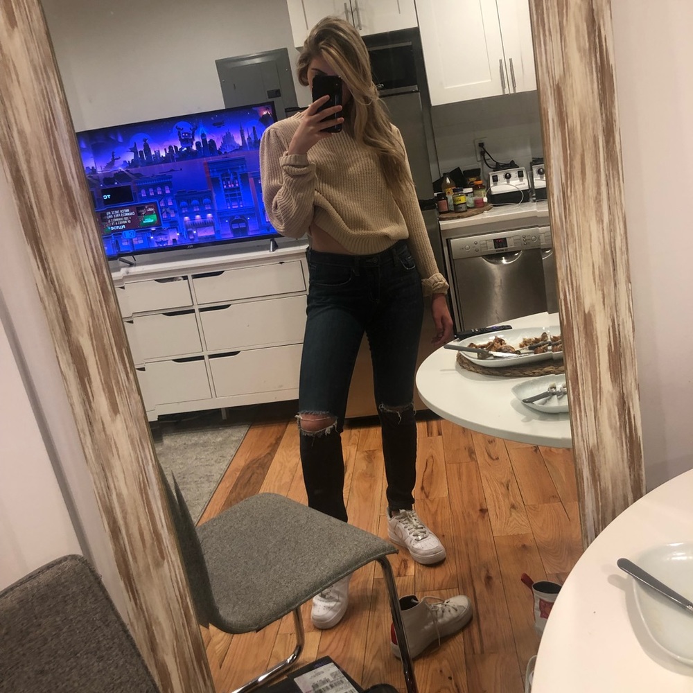 CARMAR Dark Wash Ripped Jeans Size 27